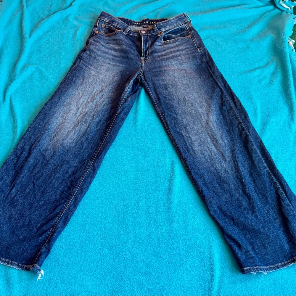 American Eagle Outfitters Dark Blue Relaxed Jeans